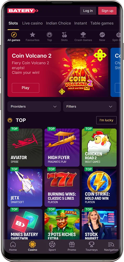 Screenshot of Batery Bet IN casino