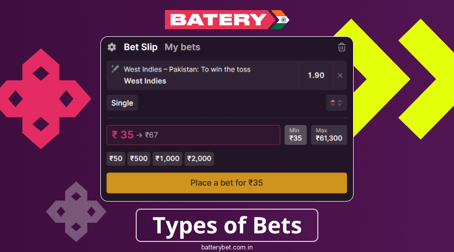 Bet Slip in Batery Bet India