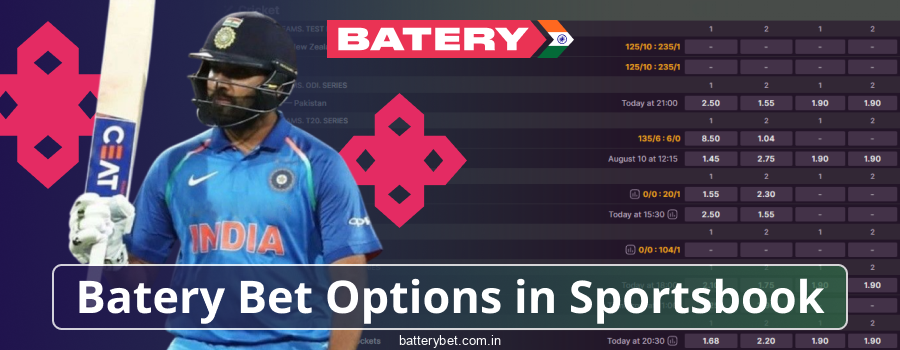 Bet Betting for Indian Players Batery Bet