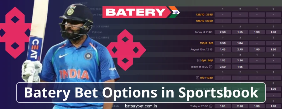 Bet Betting for Indian Players Batery Bet